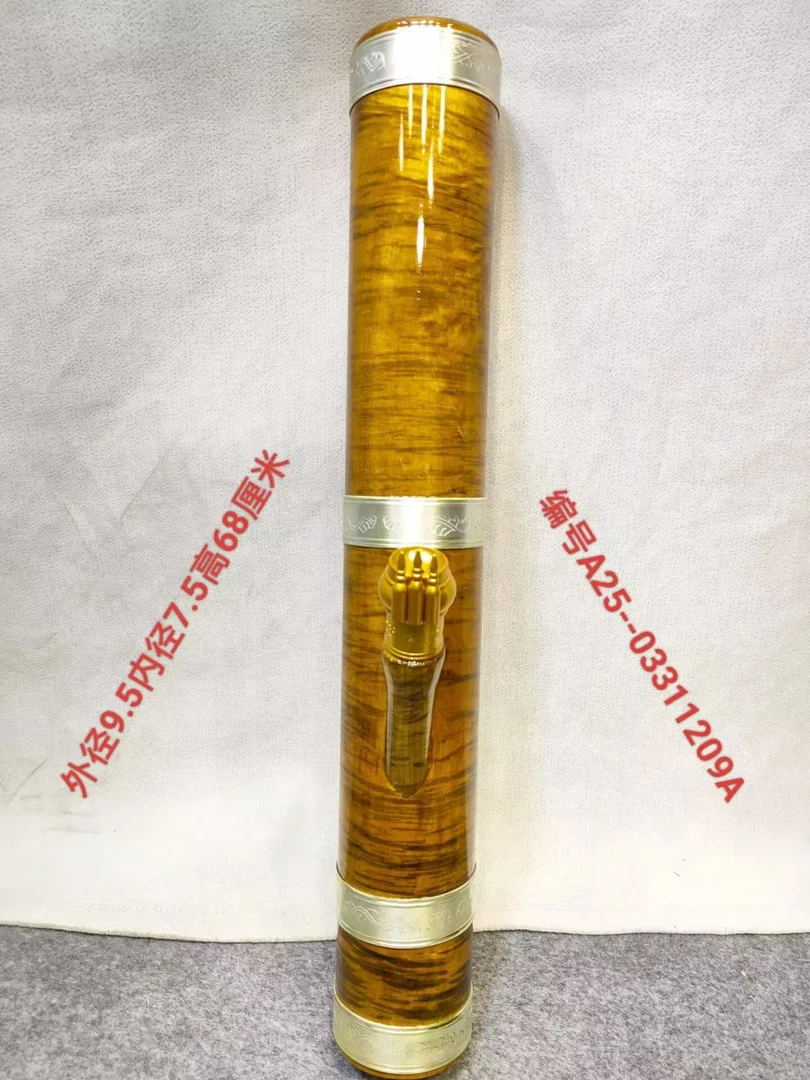 1209号缅甸金丝楠木水咽筒整体无拼接风干老料不易开裂变形