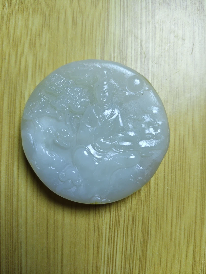 精工巧雕手工雕刻山水观音