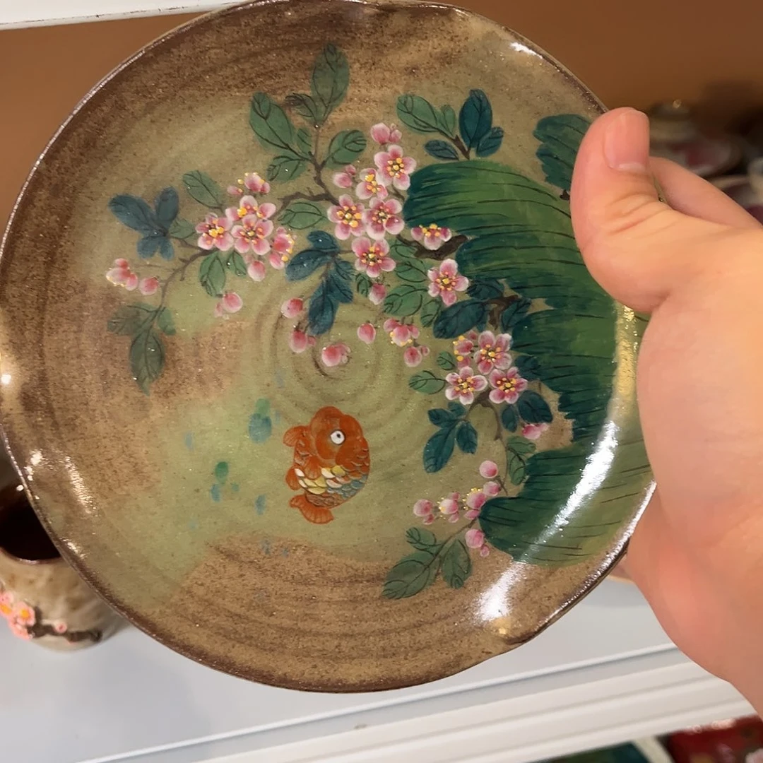 柴烧手工手绘陶瓷