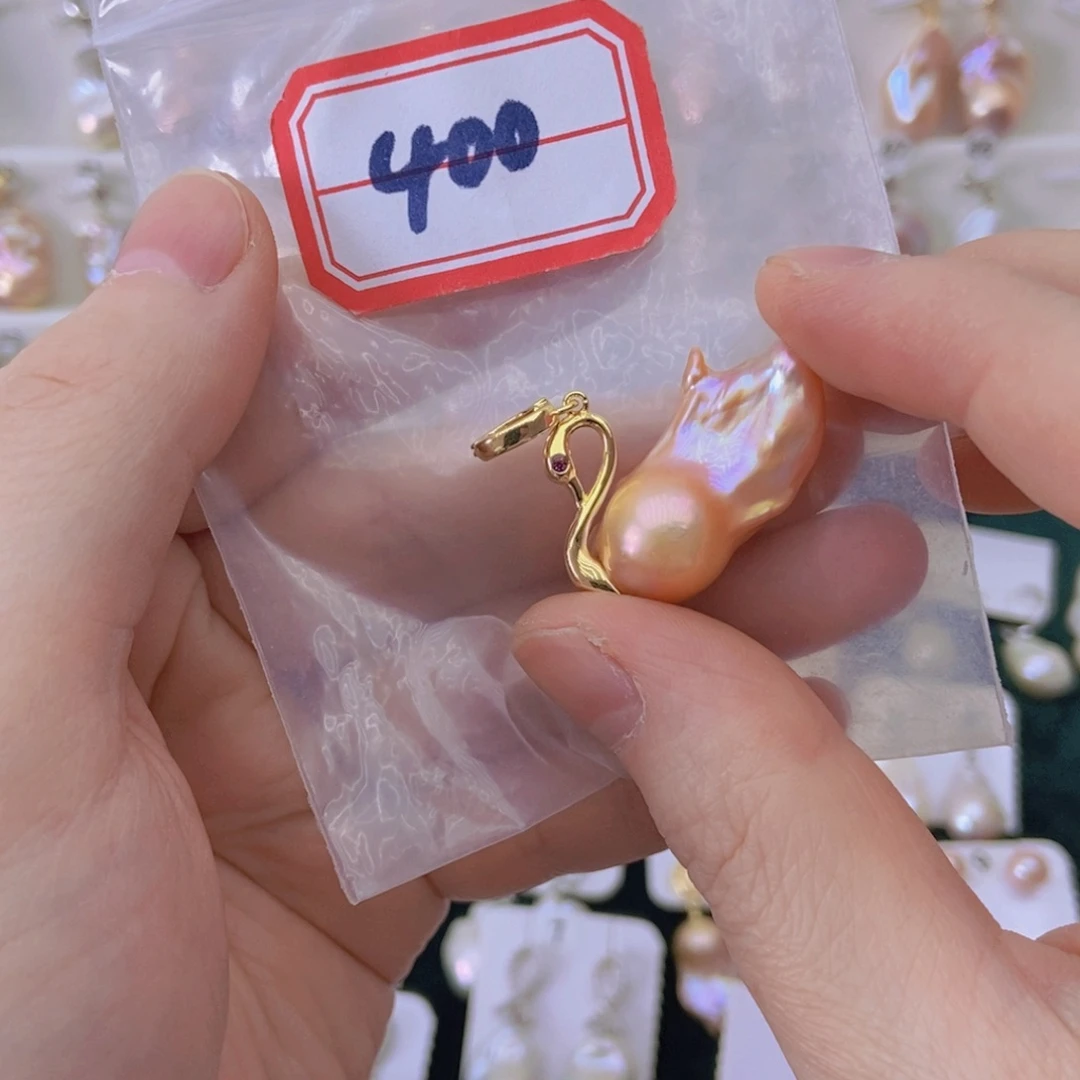 淡水珍珠银S925镶嵌颈饰