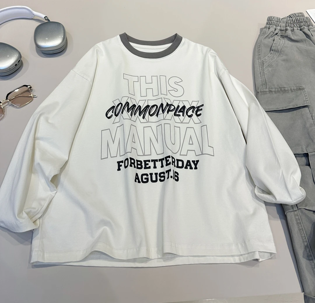 痞帅个性潮牌男童装韩国ins儿童衣服洋气印花T恤  25477