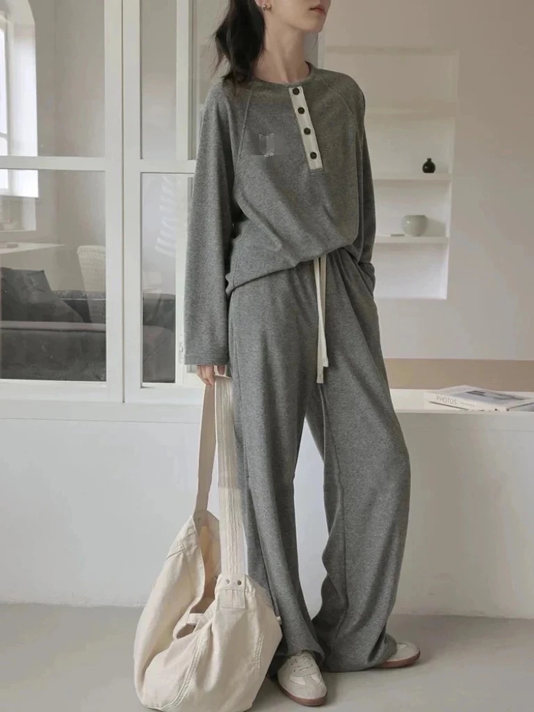 品牌睡衣家居服女款套装长袖长裤