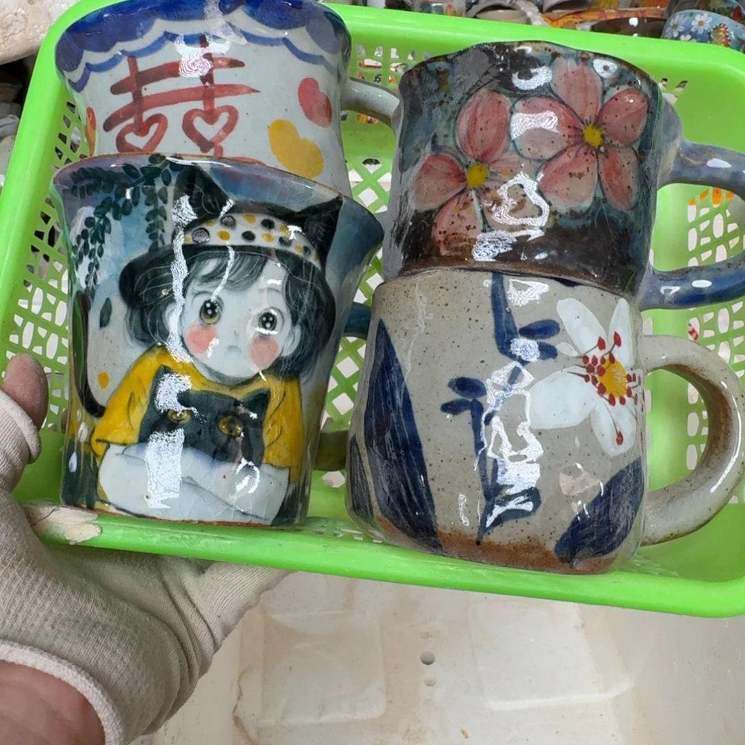 釉下彩瑕疵处理慎拍