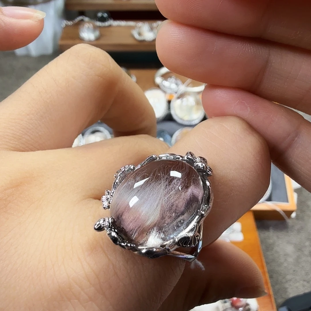 宝***大银S925镶嵌戒指水晶