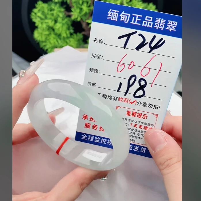 T24缅甸翡翠手镯处理198/条【一物一证】实物以直播间为准
