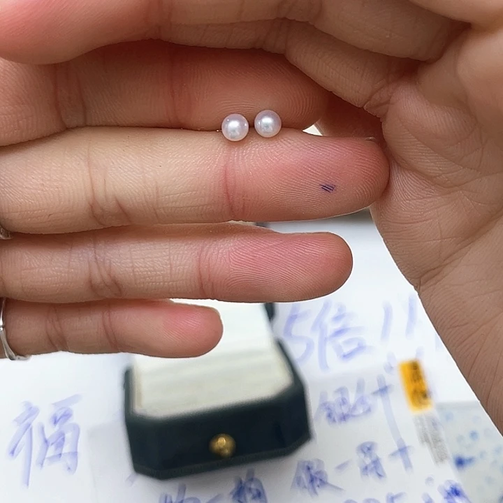 淡水珍珠耳饰银S925镶嵌陶*