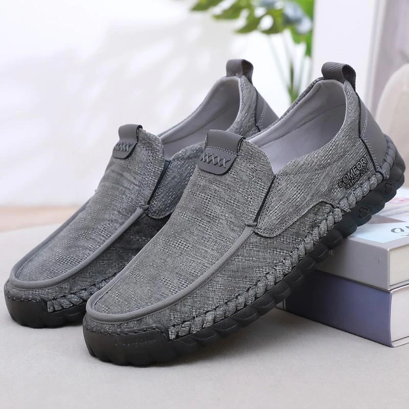 老北京布鞋男防滑牛筋底爸爸鞋软底软面宽松舒适透气休闲老人鞋子