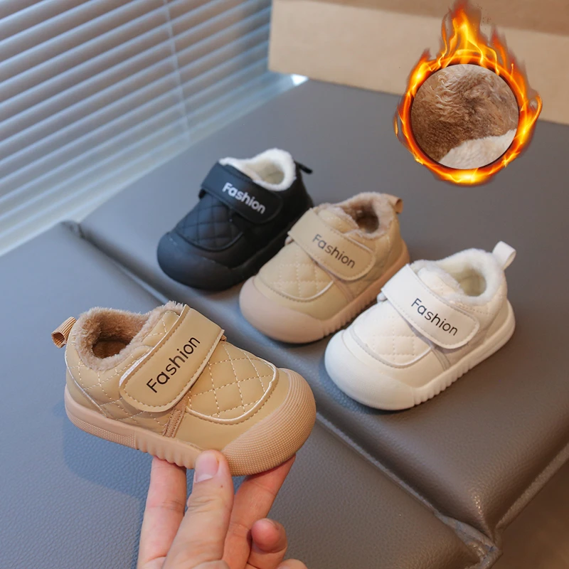 宝宝鞋子学步鞋2025秋冬加绒男童女童软底棉鞋小童幼儿婴童机能鞋