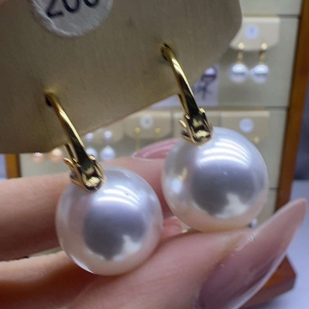 淡水珍珠耳饰银S925镶嵌