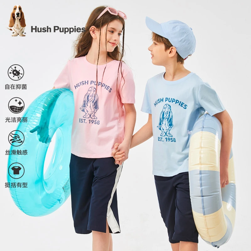 暇步士童装夏新款柔软抑菌透气T恤