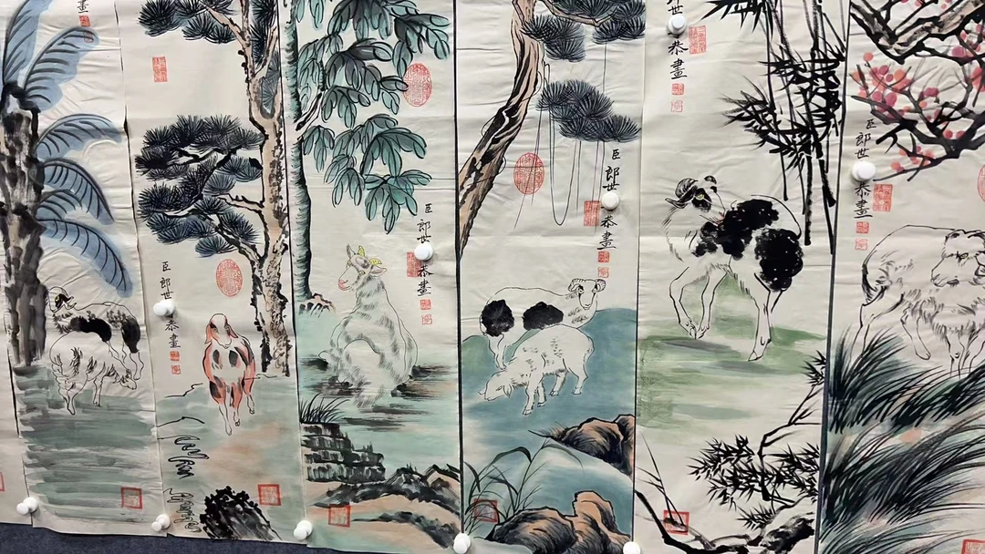 【四季】精品十二条屏装饰画通用链接