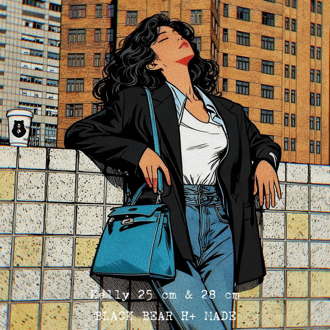 【大黑熊私定】外缝KL25-28cm顶板手缝蜡线进口皮手工钉女包