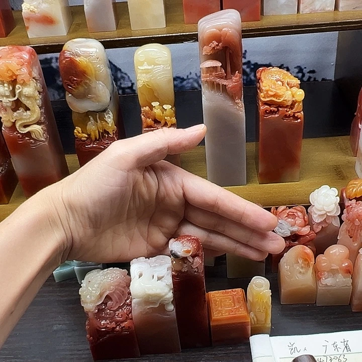 朝***石寿山石印石寿山石手工雕刻