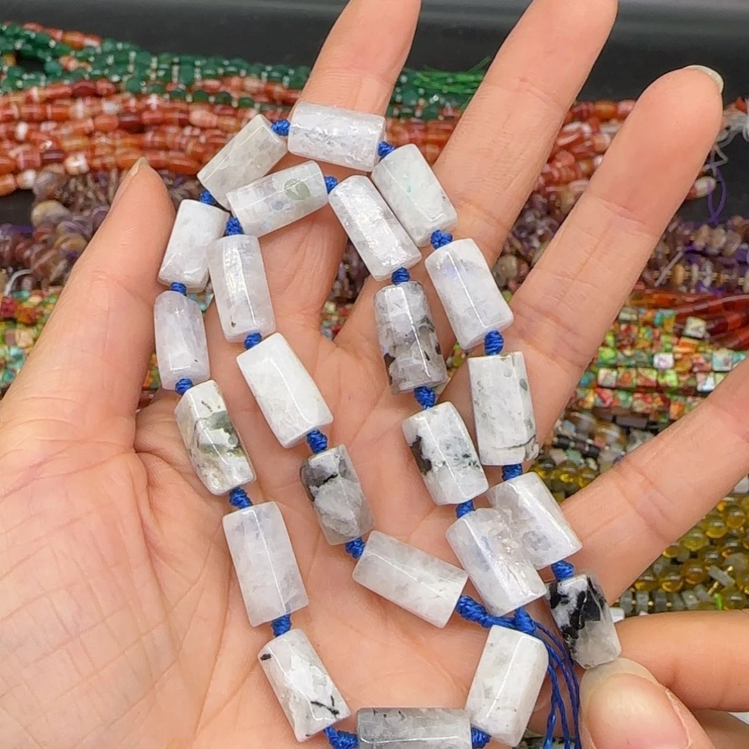 玛瑙/玉髓合金珠宝半成品黑闪光8mm一条桶珠