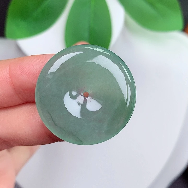 颈饰未镶嵌翡翠平安扣 27.8x4.8mm