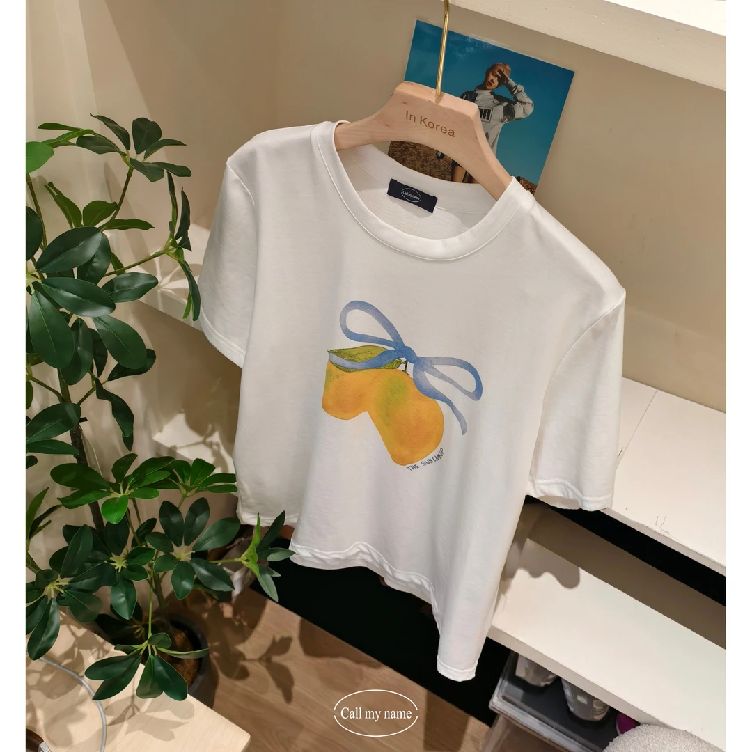 韩国代购.Call my name 芒果短袖L25051030
