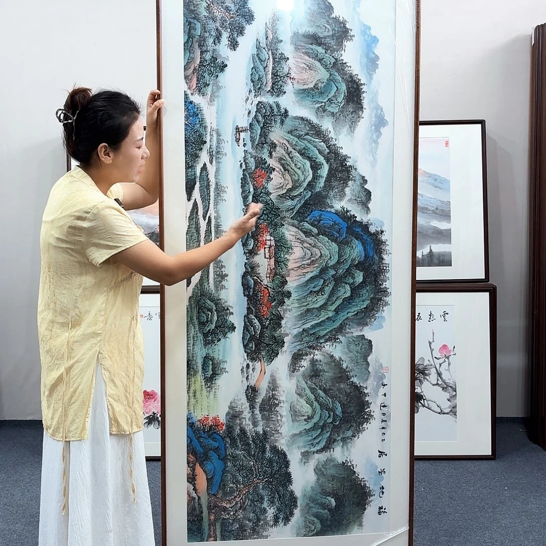 国画手绘作品210/80尺寸