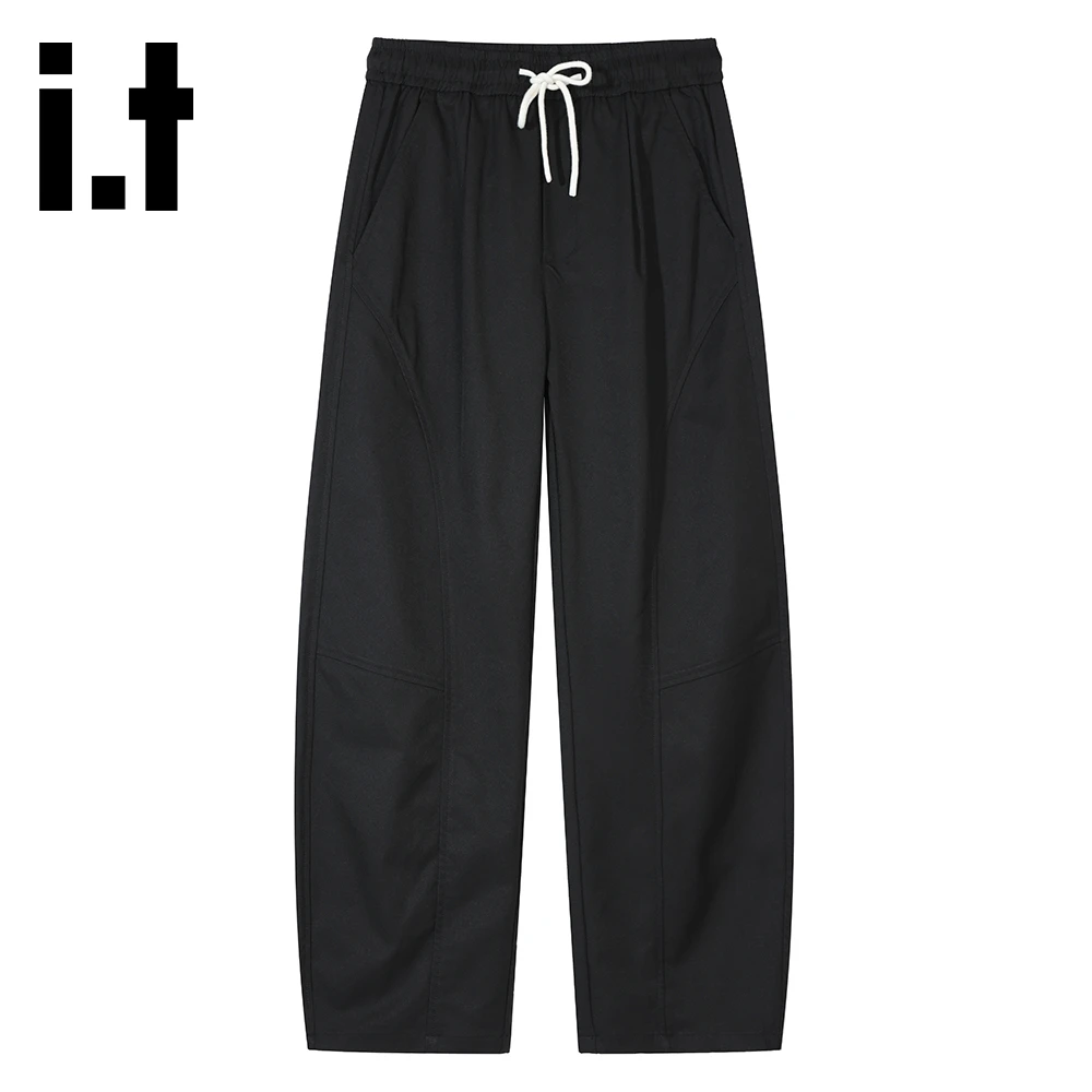 it:CHOCOOLATE美式潮牌拼接设计感弯刀休闲裤男士秋季新款长裤子