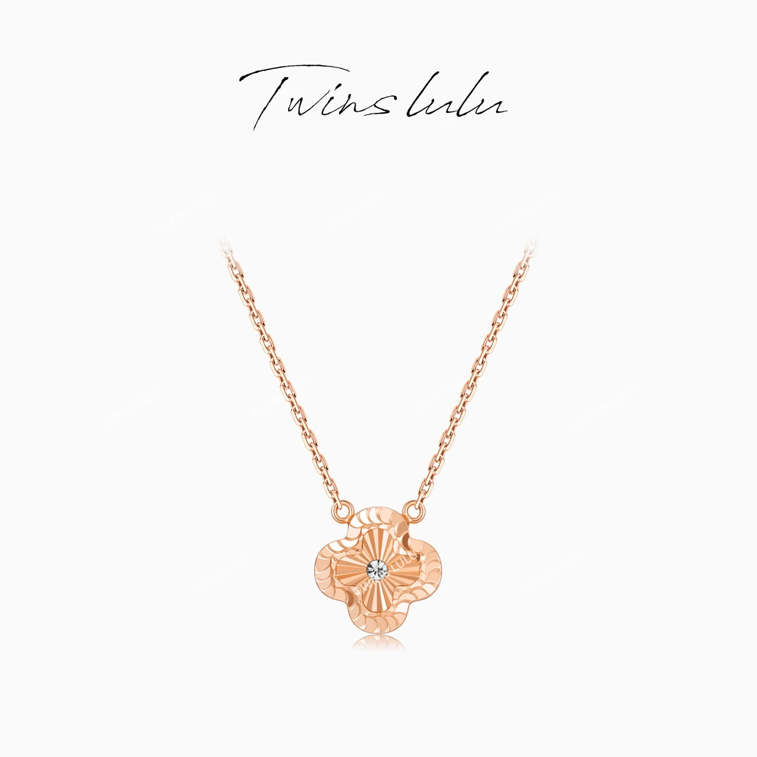TWINS LULU 流光风  秋上新高级感精致四叶项链首饰女款TSJ9976