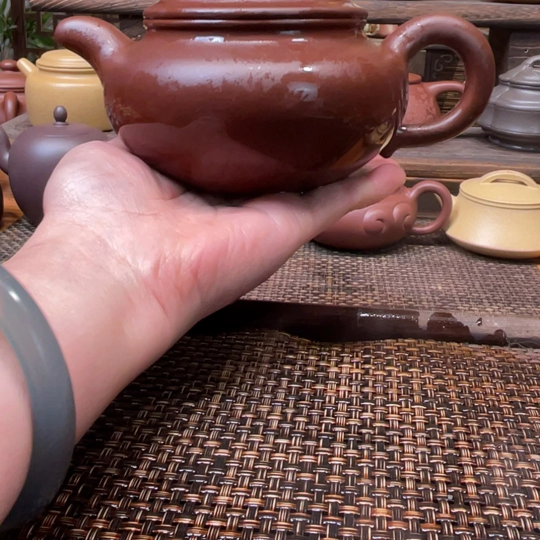 紫砂茶壶宜兴原矿紫砂手工制450