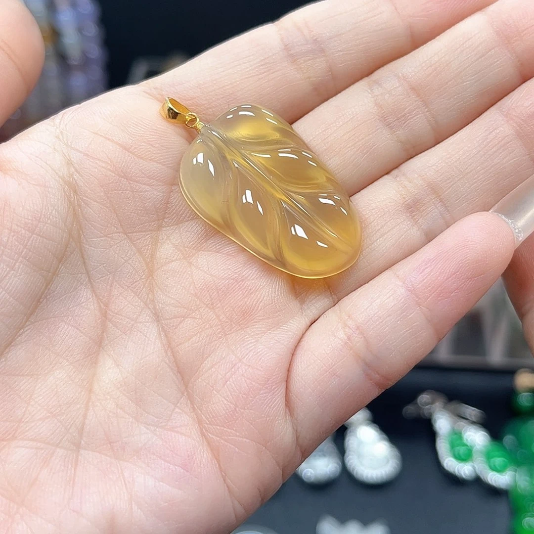 玛瑙/玉髓颈饰银S925镶嵌