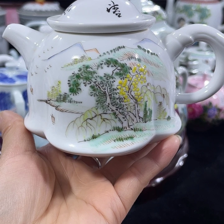景德镇陶瓷手绘茶壶