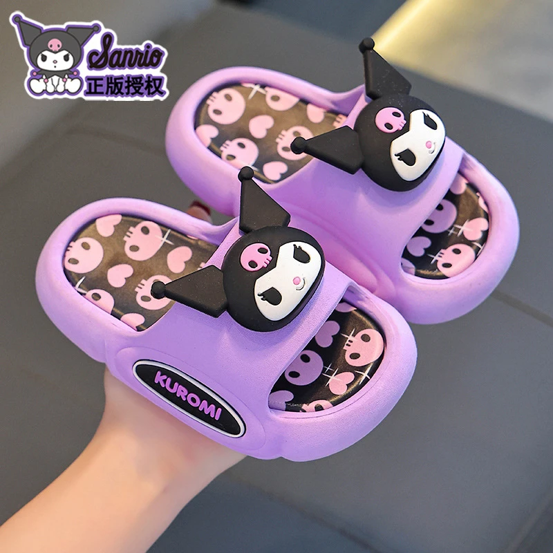 库洛米夏季凉拖鞋三丽鸥男女童踩屎感防滑软底透气小孩凉拖鞋