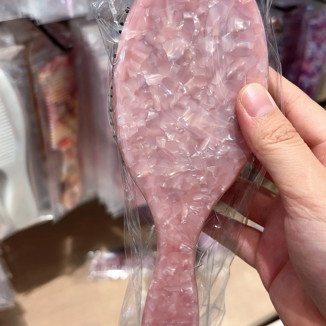 布艺铁合金醋酸梳子一个