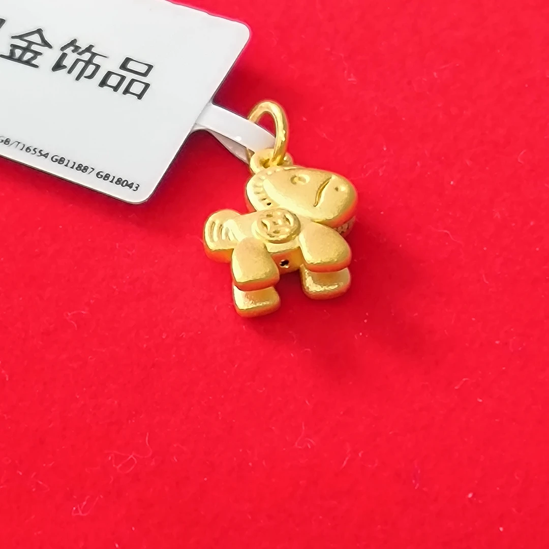 【夏夏专享】足金999 铜钱小马  GP 1.07 攒金有道