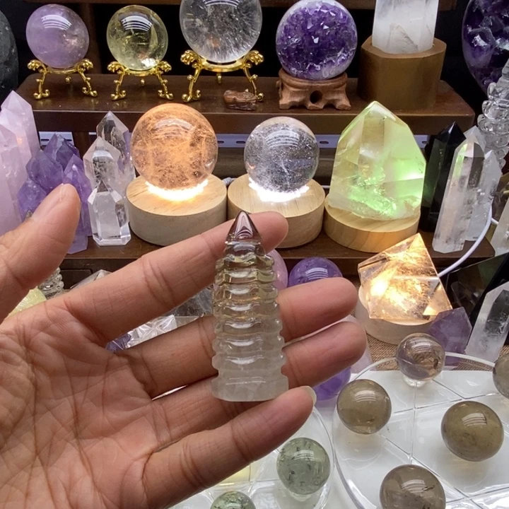 水晶未镶嵌摆件文昌塔