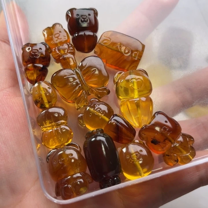 琥珀颈饰未镶嵌琥珀蜜蜡