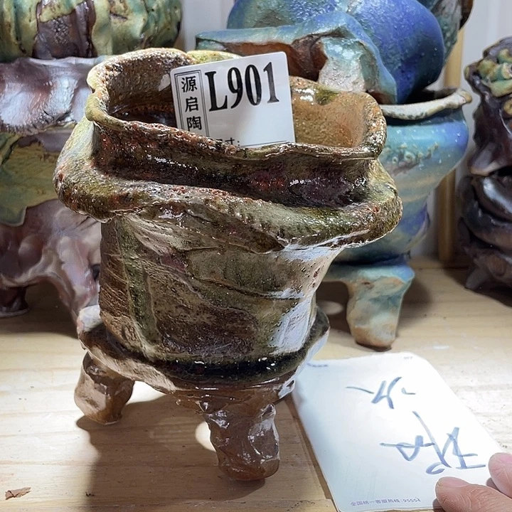 紫砂花盆景德镇陶瓷901