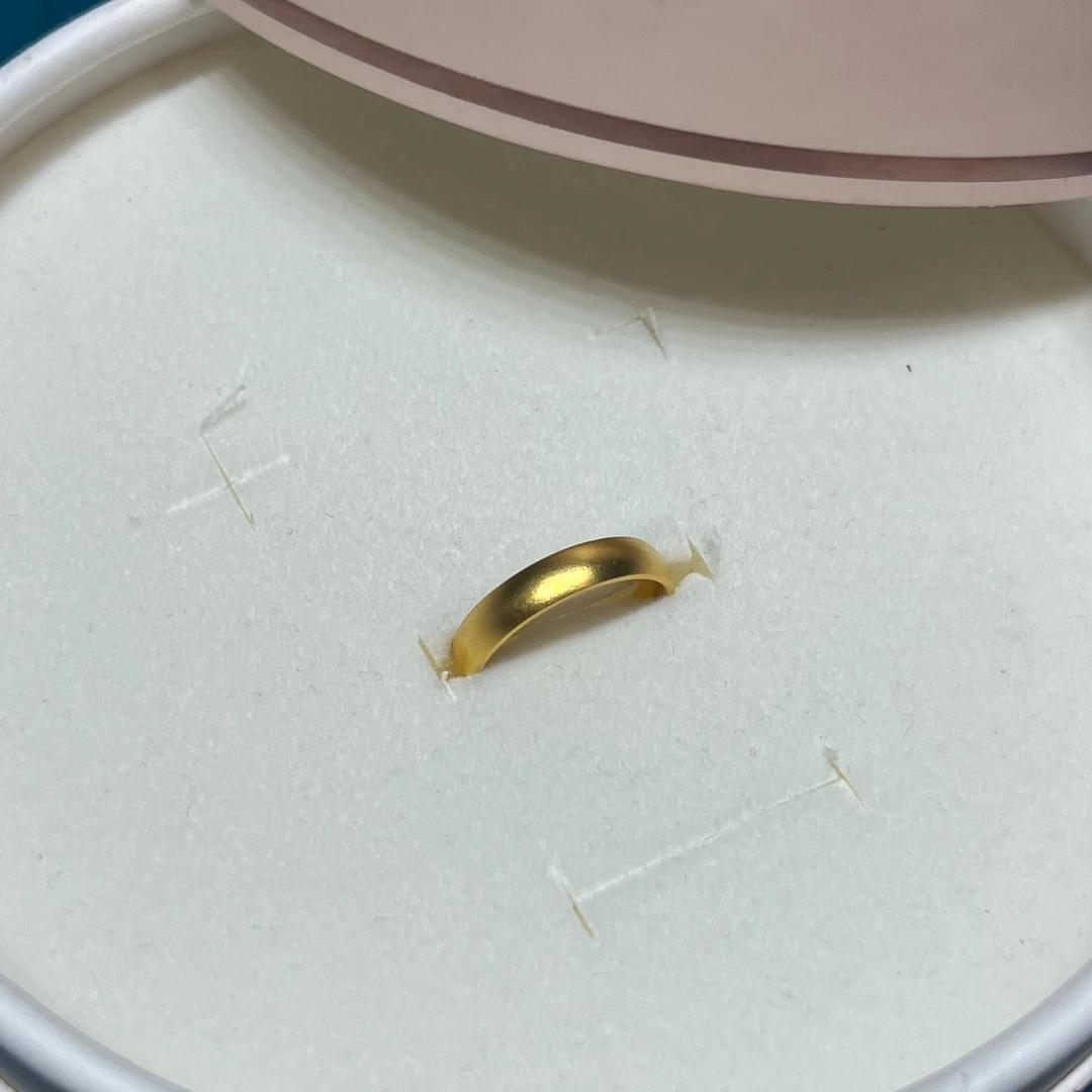 【小馨专享】足金999经典百搭泥鳅背戒指2.94g 11号圈口