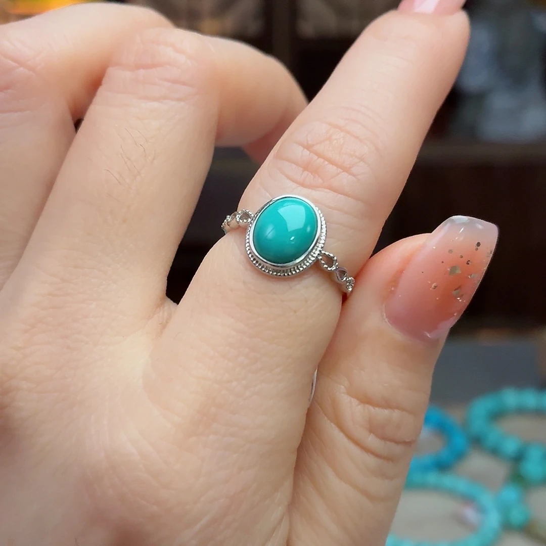 银S925镶嵌绿松石珠宝奇石