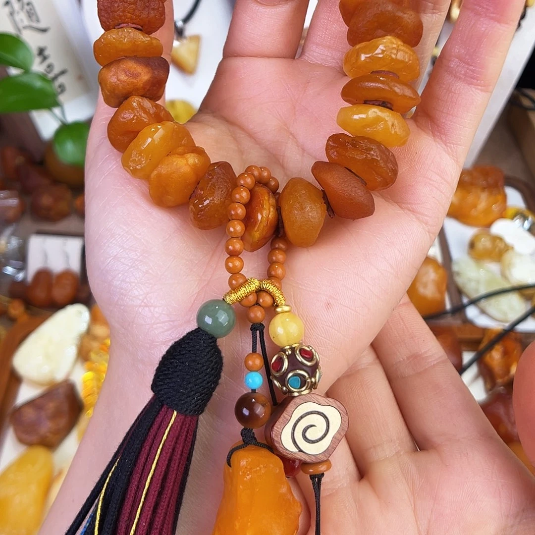 琥珀珠宝奇石未镶嵌无****畏，