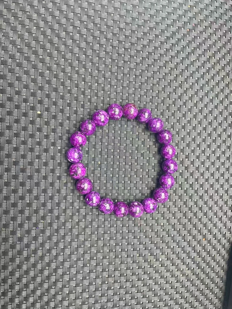 G53紫舒泥地10m圆珠手串男女款