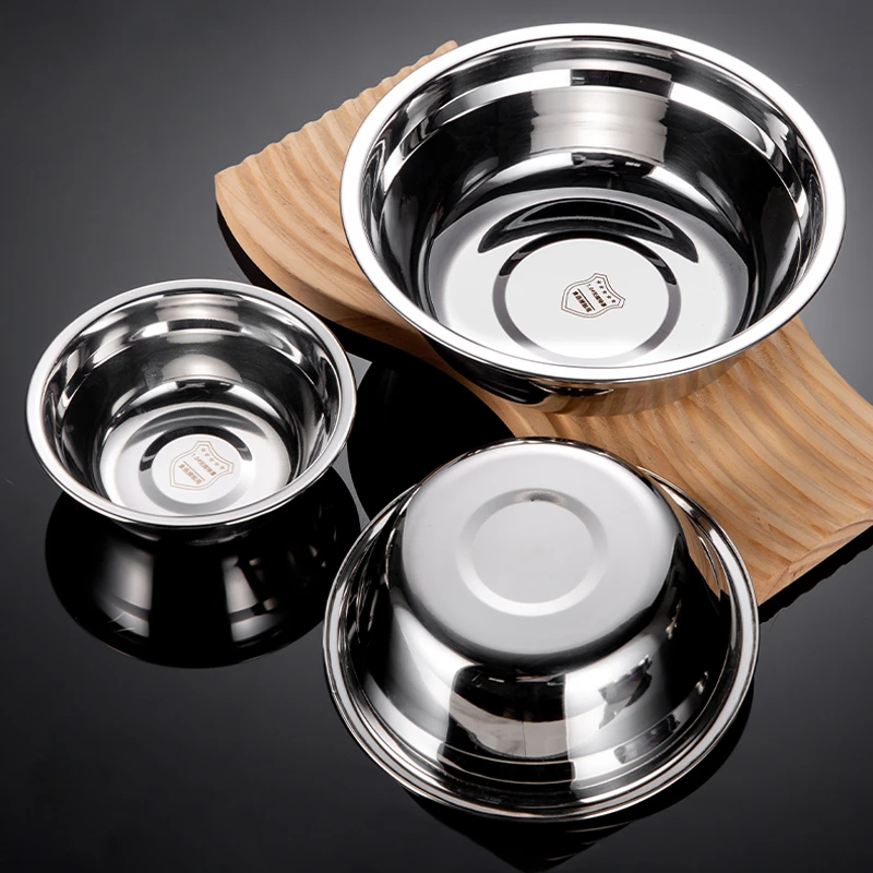 【2个装】20CM汤盆不锈钢平底汤盆家用厨房调料不锈钢盆多功能盆
