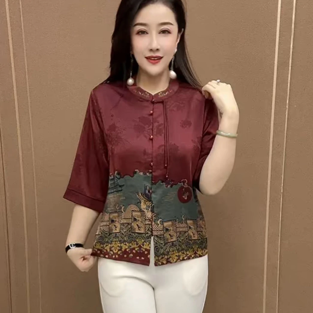 时尚国风显瘦拼色开衫