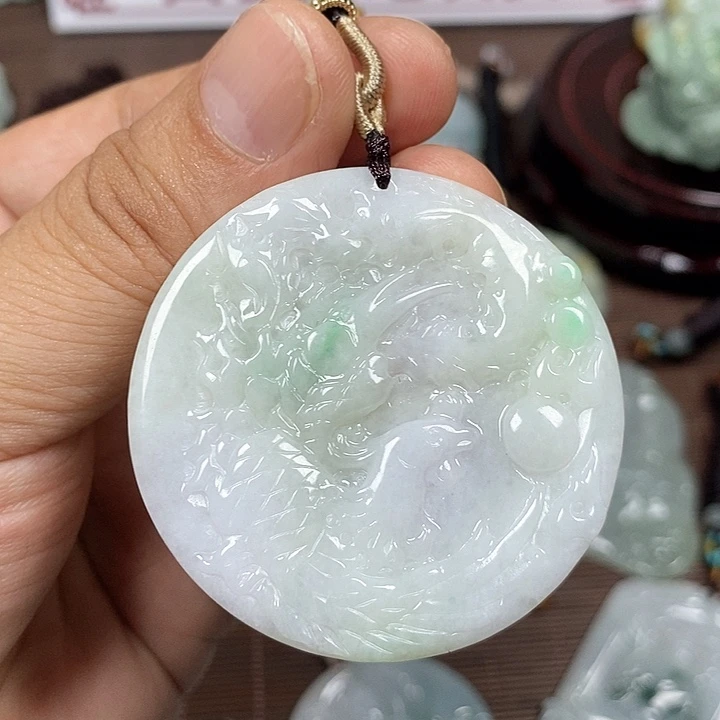 颈饰未镶嵌翡翠天然翡翠玉A货配证书