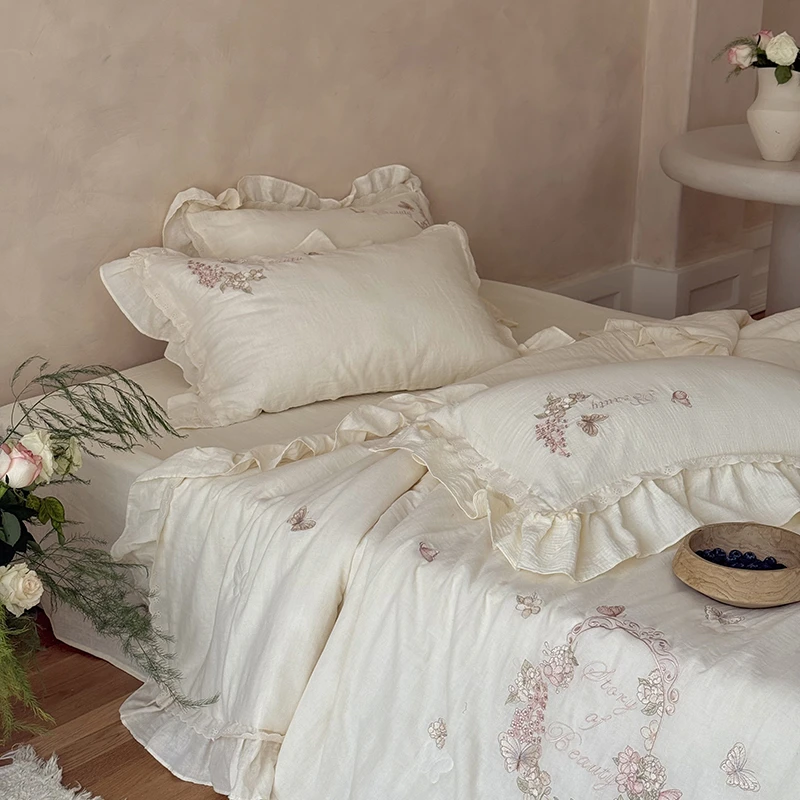 2025新款皱皱纱浪漫来信系列夏被