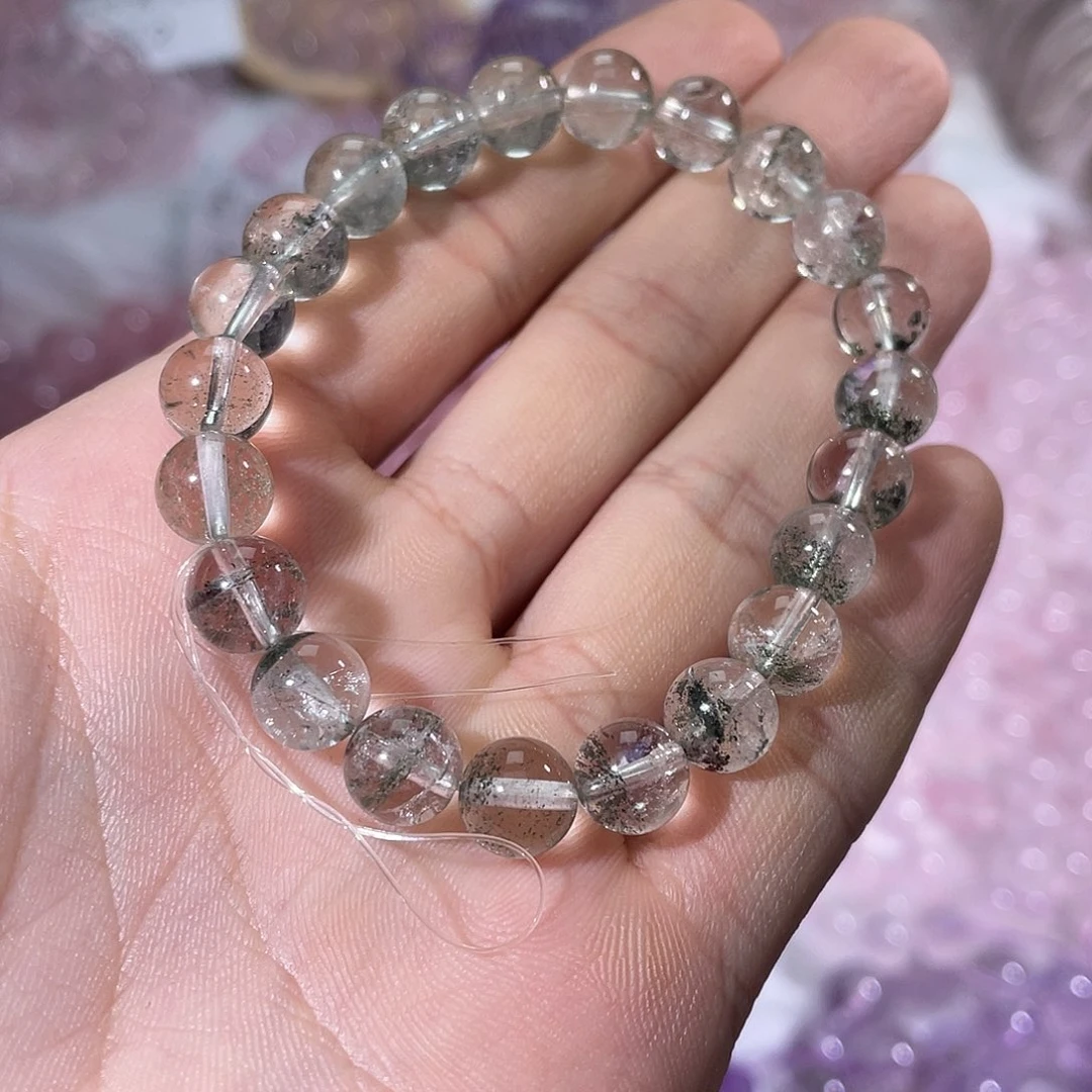 手链水晶未镶嵌绿幽灵手串