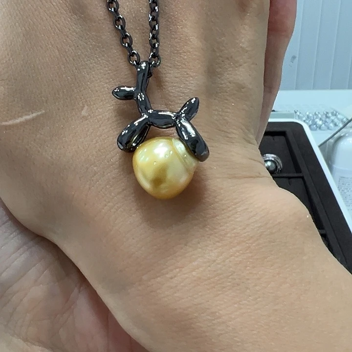 颈饰银S925镶嵌海水珍珠A***岑