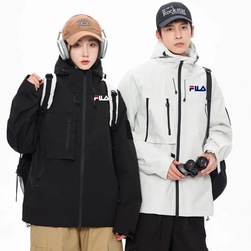 一折区I情侣冲锋衣男女款秋季防风防水连帽外套男款宽松夹克秋冬