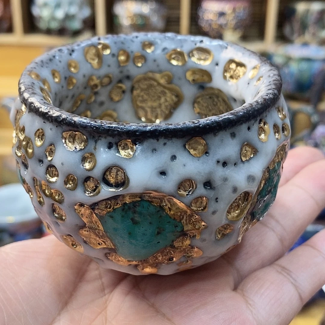 粗陶志野柴烧茶器