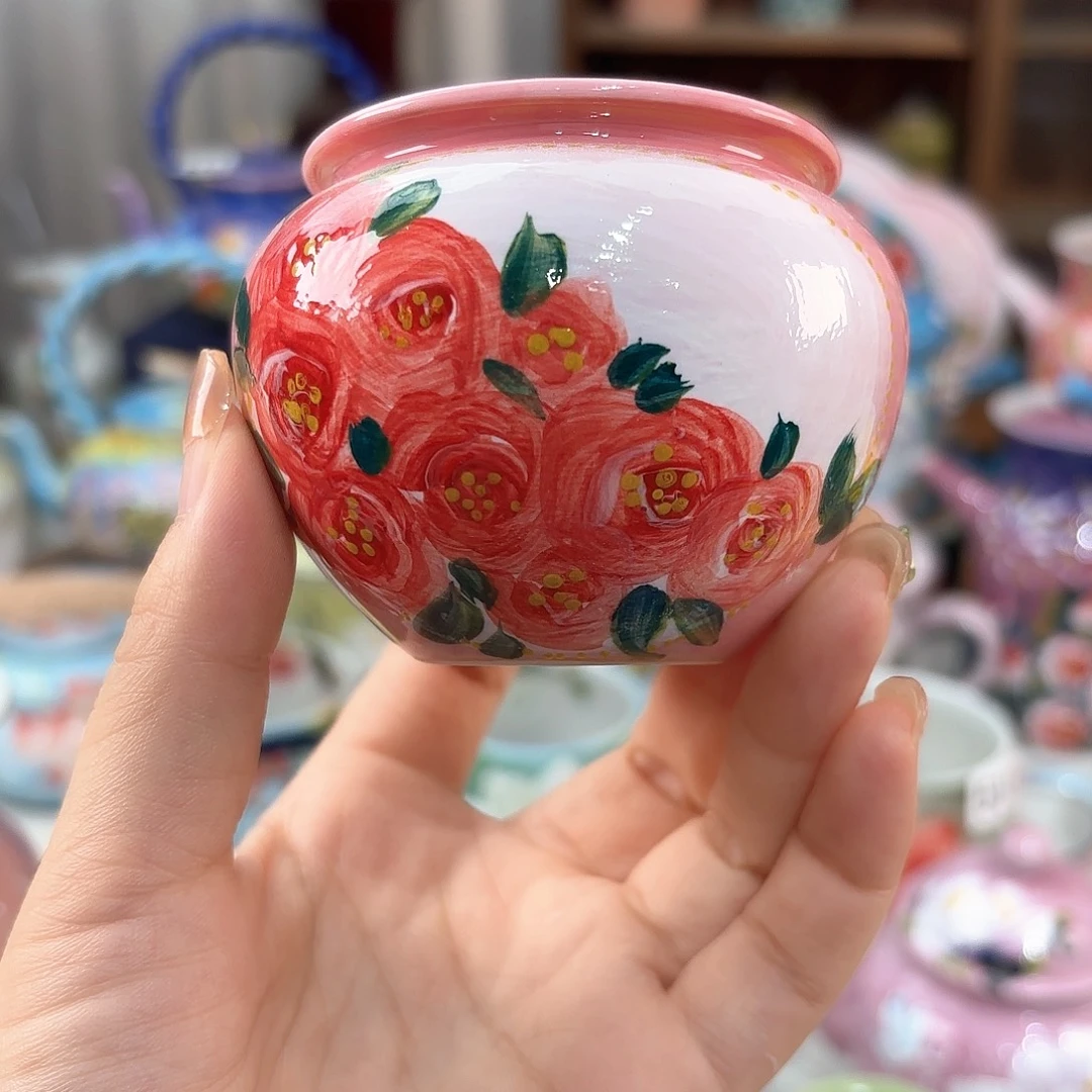 景德镇手绘高温釉下彩陶瓷茶具