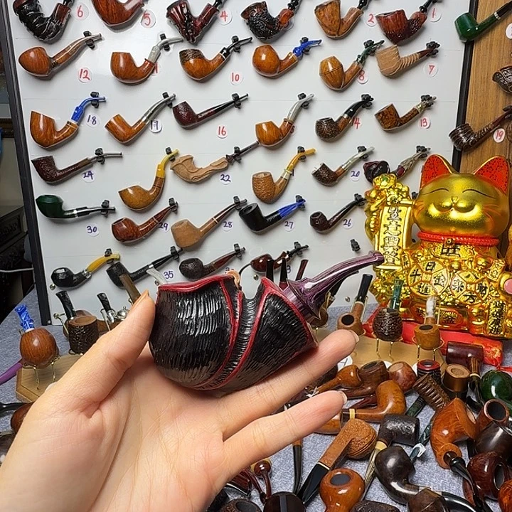 走***某石楠木烟斗空腔烟斗