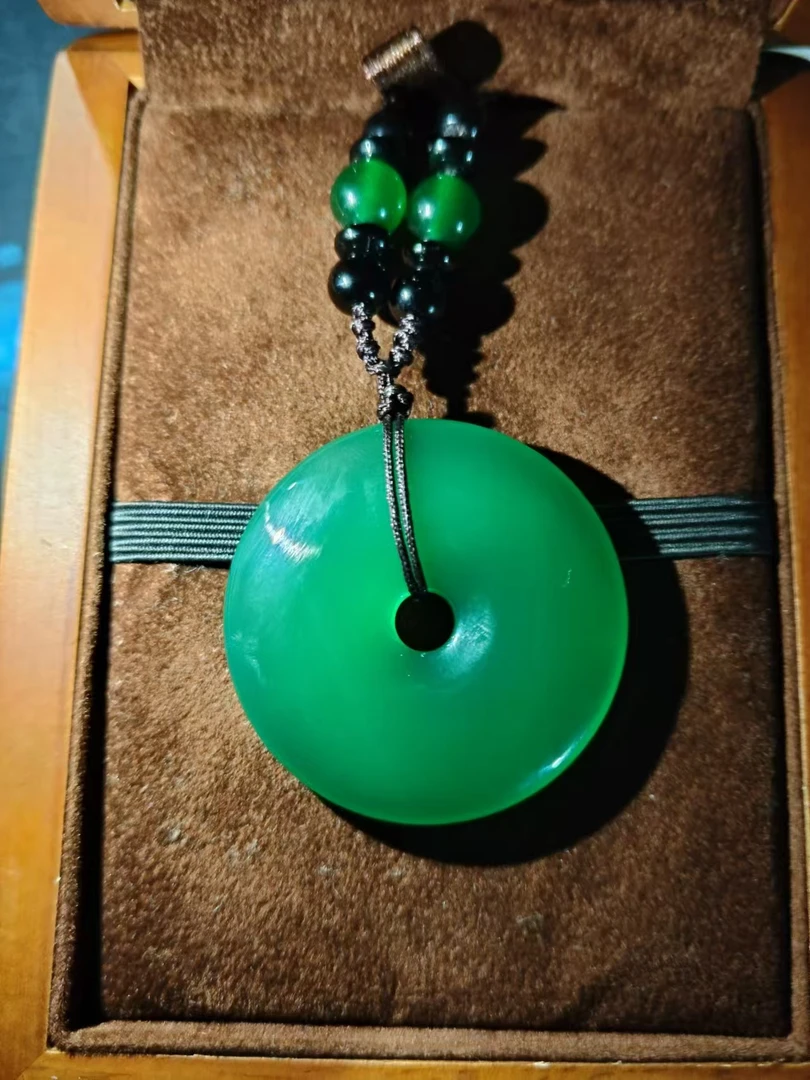 【蒋总春节福利】帝王满绿未镶嵌多样性发一天然满绿平安扣Q006