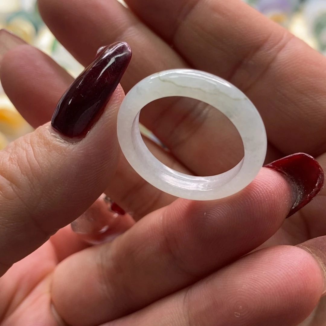 翡翠戒指未镶嵌翡翠戒指23号有瑕