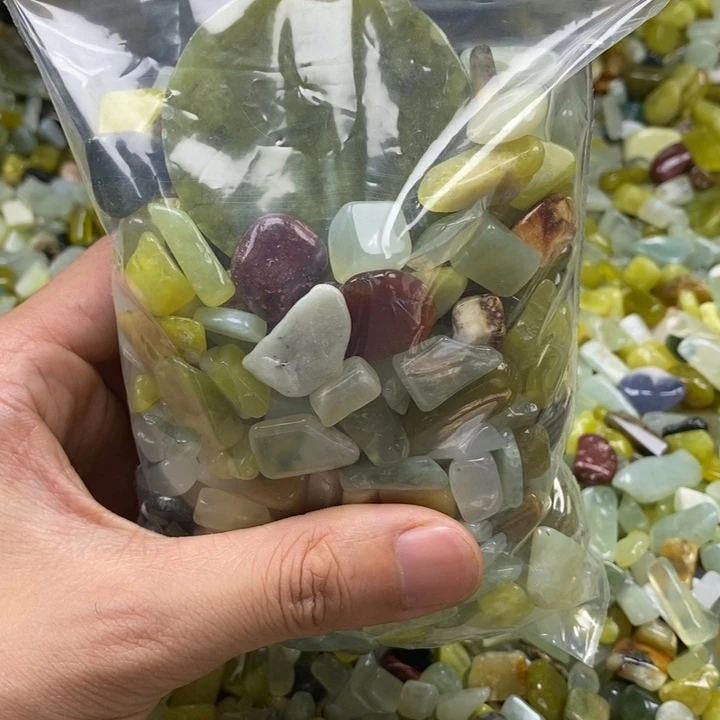 岫玉未镶嵌鱼缸石