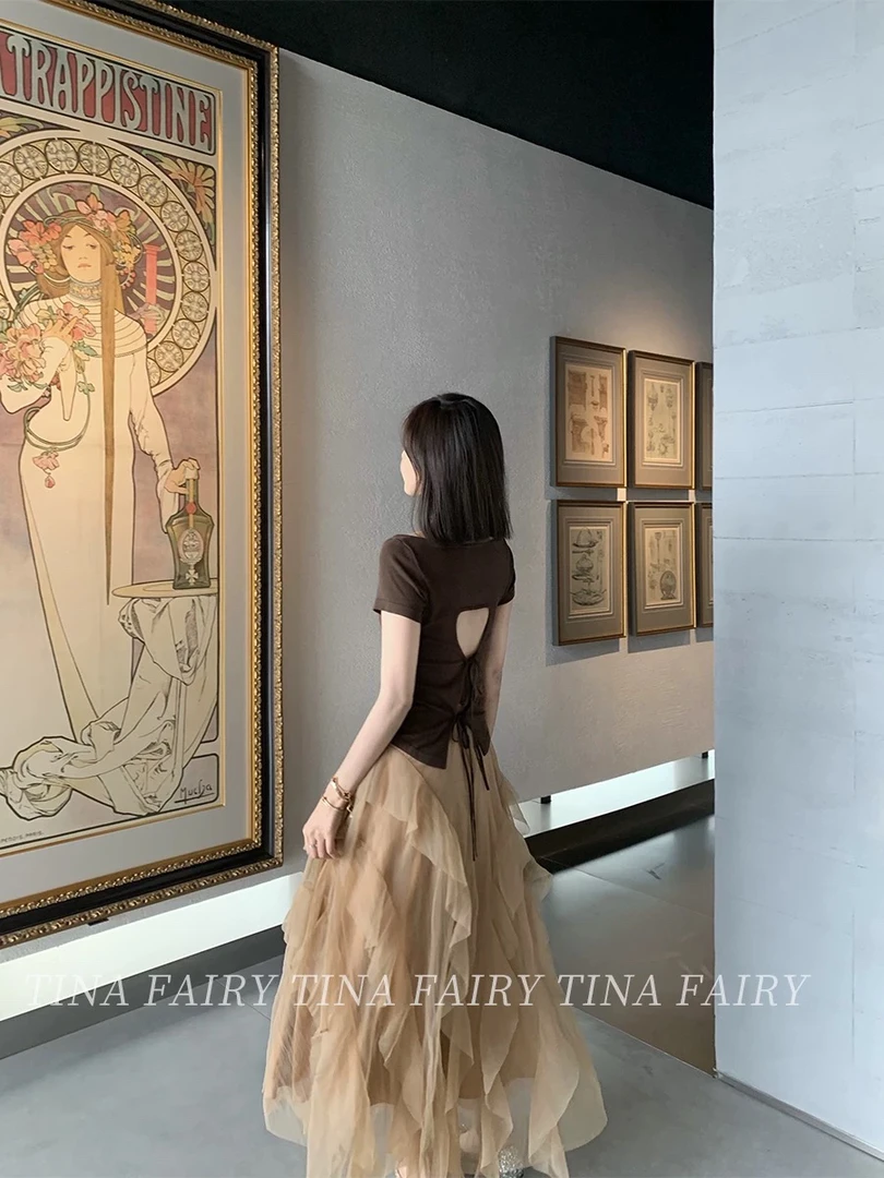 tina/梦中情裙三代！！爱心露背